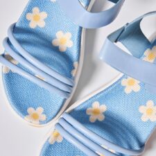 Sandale dama cu platforma Albastre din Piele Ecologica Aldina