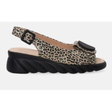 Sandale dama din nubuc cu imprimeu animal