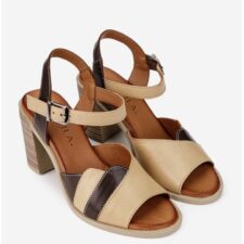 Sandale dama din piele maro