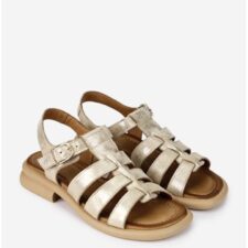 Sandale dama  din piele naturala aurie