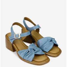 Sandale dama  din piele naturala bleu