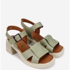 Sandale dama din piele naturala verde