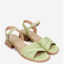Sandale dama  din piele verde
