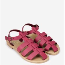 Sandale dama fuchsia din piele naturala