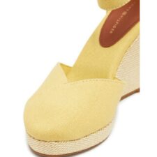 Sandale dama -  galbene - material textil - toc plat -