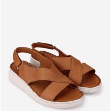 Sandale dama maro din piele naturala