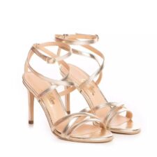 Sandale dama  model 1433 nappa kristal auriu