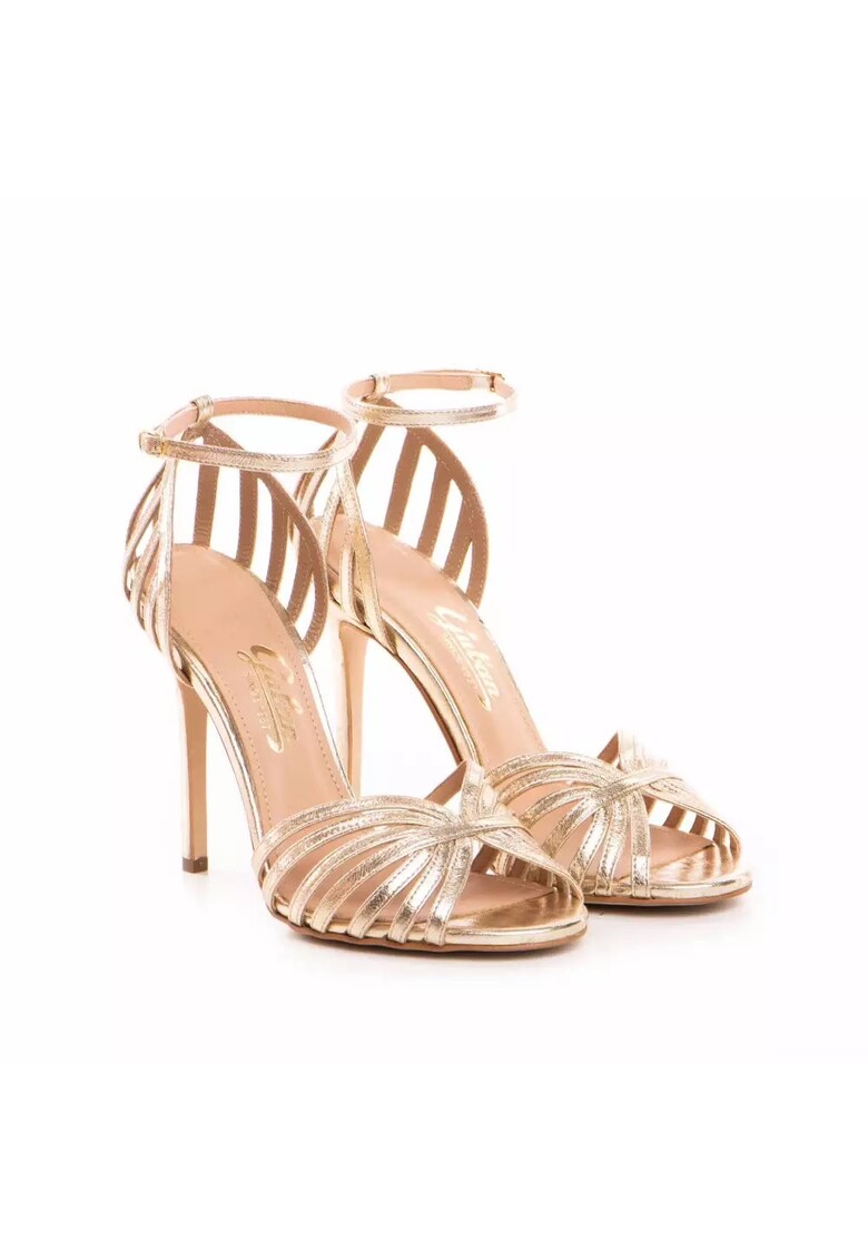 Sandale dama model 1474 nappa auriu 1 Sandale dama  model 1474 nappa auriu