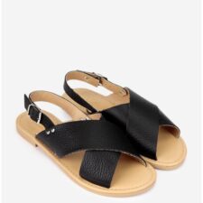 Sandale dama  negre din piele naturala