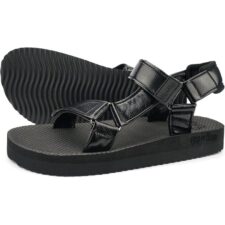 Sandale dama  negru - material sintetic - inchidere Velcro - talpa confortabila - set de vara