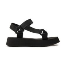 Sandale dama -  negru - material textil -