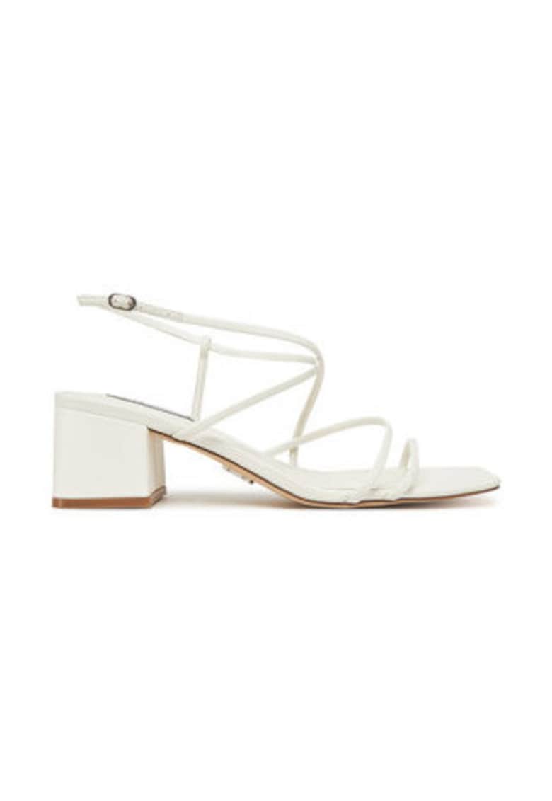 Sandale dama - piele ecologica - alb - 1 Sandale dama - piele ecologica - alb -