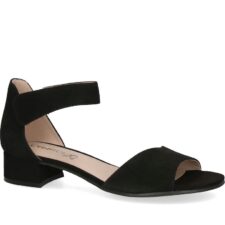Sandale dama  piele naturala - casual - toc jos - negru