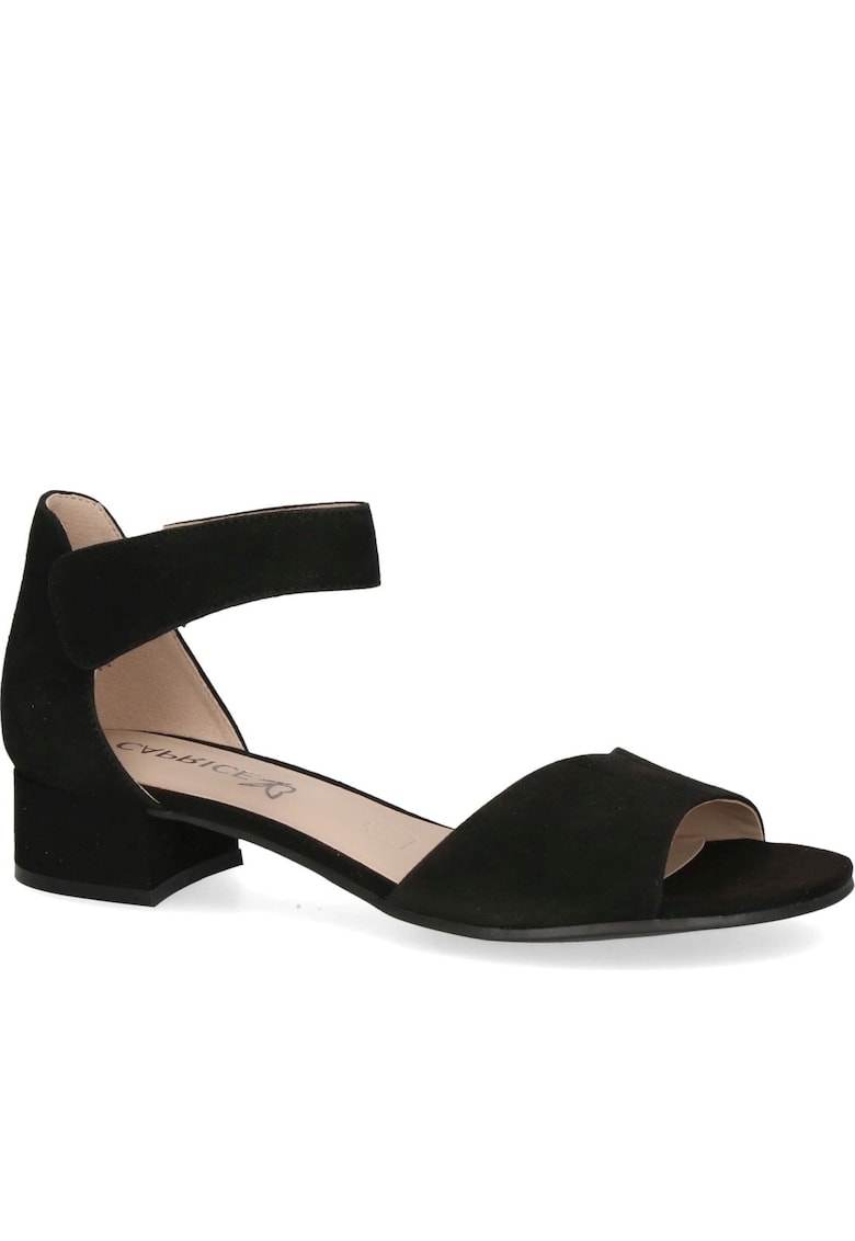 Sandale dama piele naturala - casual - toc jos - negru 1 Sandale dama piele naturala - casual - toc jos - negru