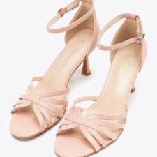 Sandale dama  piele naturala - toc subtire - roz