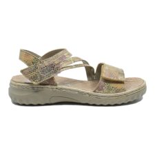 Sandale dama reglabile  multicolore din piele naturala RIK60464-90
