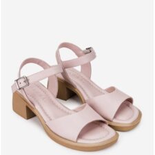 Sandale dama roz piele naturala