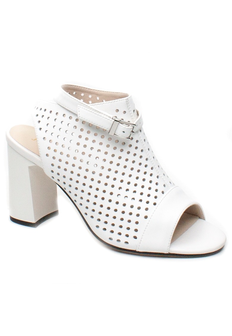 Sandale dama vara perforate 596 33 alb 1 Sandale dama vara perforate 596 33 alb