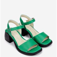 Sandale dama verzi din piele