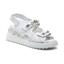 Sandale de dama -  303773748 - textil - alb -