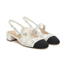 Sandale de dama -  305528773 - textil - negru/alb