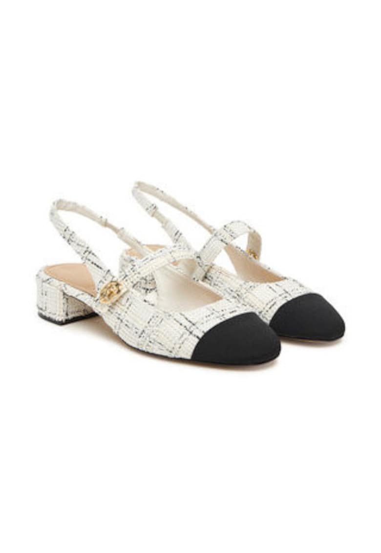 Sandale de dama - 305528773 - textil - negru/alb 1 Sandale de dama - 305528773 - textil - negru/alb