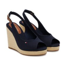 Sandale de dama -  material textil - bleumarin