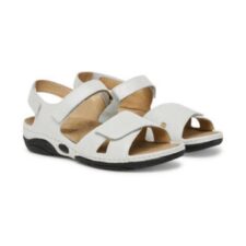 Sandale de dama  piele naturala alb