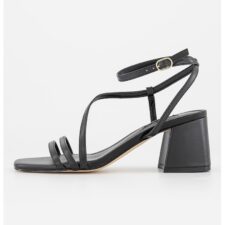 Sandale de piele cologica cu toc masiv Georga