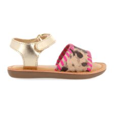 Sandale de piele cu animal print Elanora