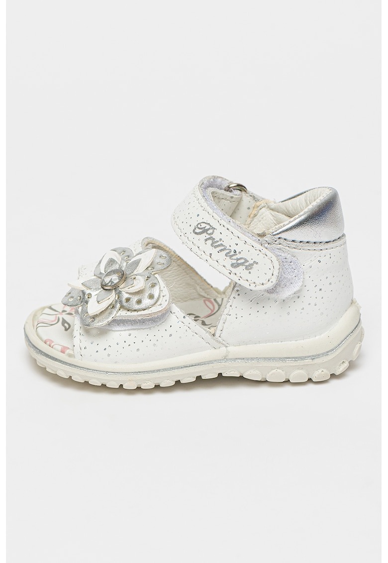 Sandale de piele cu aplicatie florala 1 Sandale de piele cu aplicatie florala