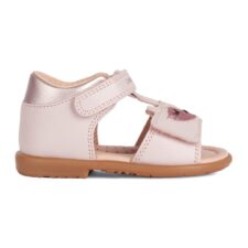 Sandale de piele cu aplicatie stralucitoare