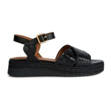 Sandale de piele cu aplicatii de iuta impletita Eolie