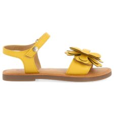 Sandale de piele cu aplicatii florale CRES 28319