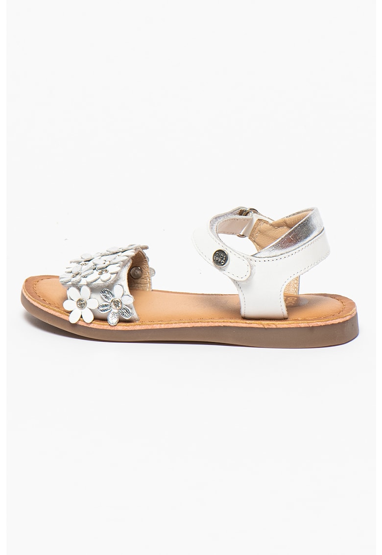 Sandale de piele cu aplicatii florale Mazara 1 Sandale de piele cu aplicatii florale Mazara