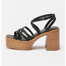 Sandale de piele cu aspect masiv Clementine