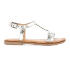 Sandale de piele cu aspect metalic Acandi