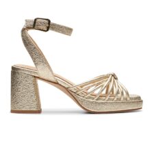 Sandale de piele cu aspect metalic Ritzy