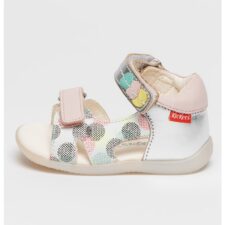 Sandale de piele cu aspect metalizat Binsia