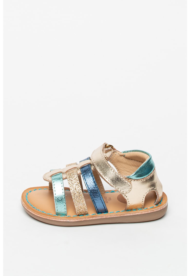 Sandale de piele cu aspect metalizat Okaloosa 1 Sandale de piele cu aspect metalizat Okaloosa