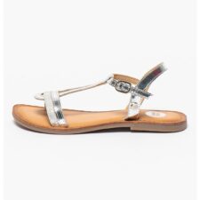 Sandale de piele cu aspect metalizat Pontedera