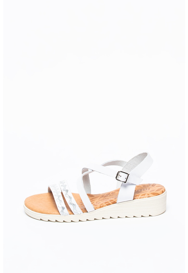 Sandale de piele cu aspect metalizat Saria 1 Sandale de piele cu aspect metalizat Saria