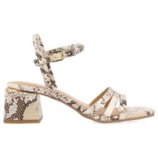 Sandale de piele cu aspect piele de sarpe Kutalli