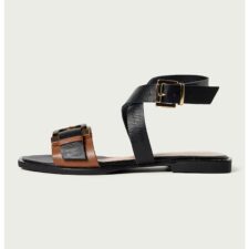 Sandale de piele cu bareta cu catarama Vivian