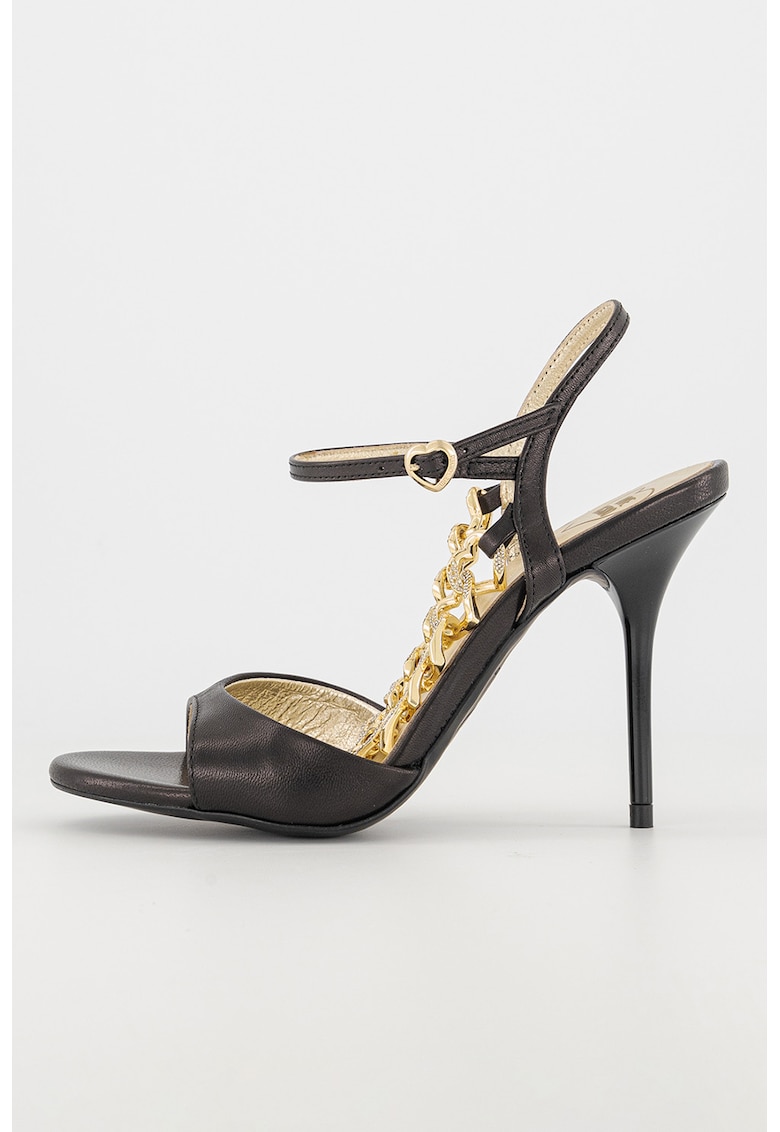 Sandale de piele cu bareta de lant 1 Sandale de piele cu bareta de lant