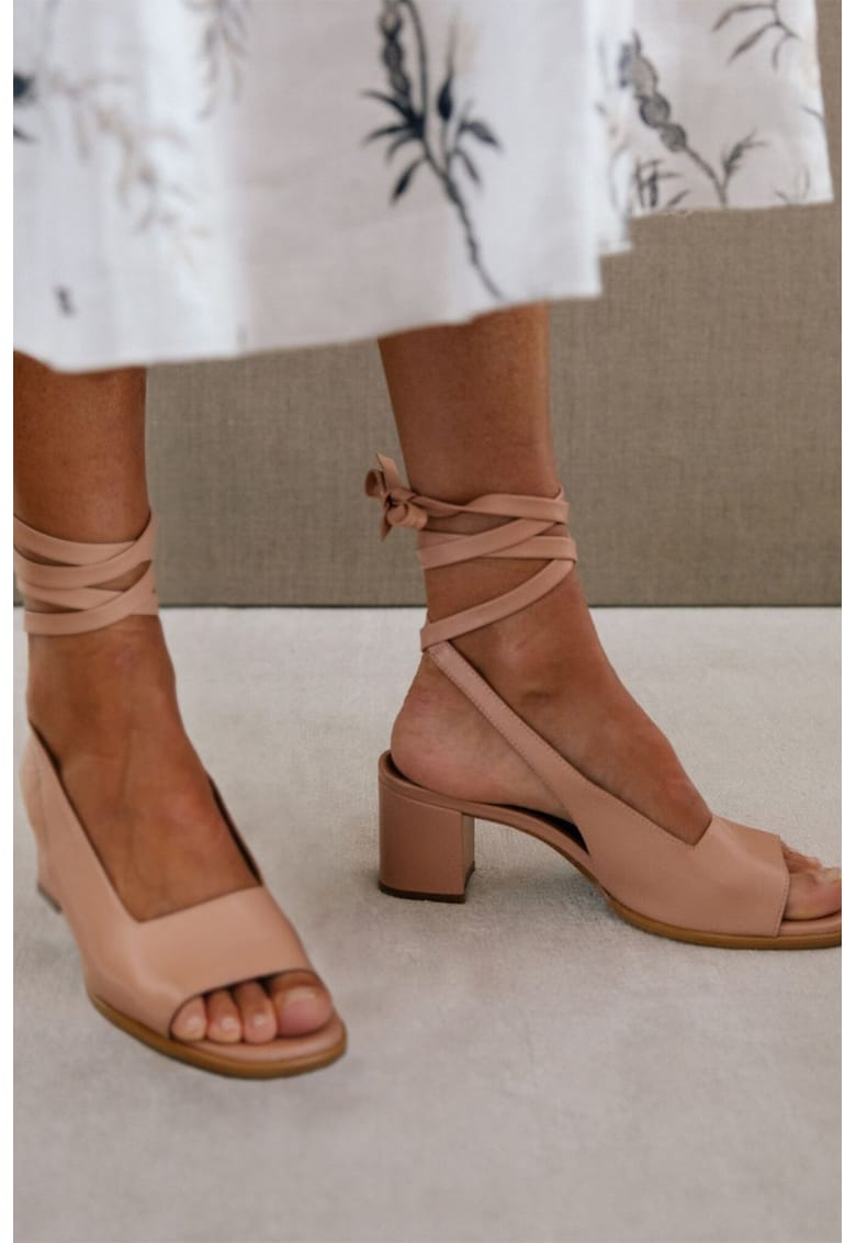 Sandale de piele cu bareta infasurabila Lille 1 Sandale de piele cu bareta infasurabila Lille