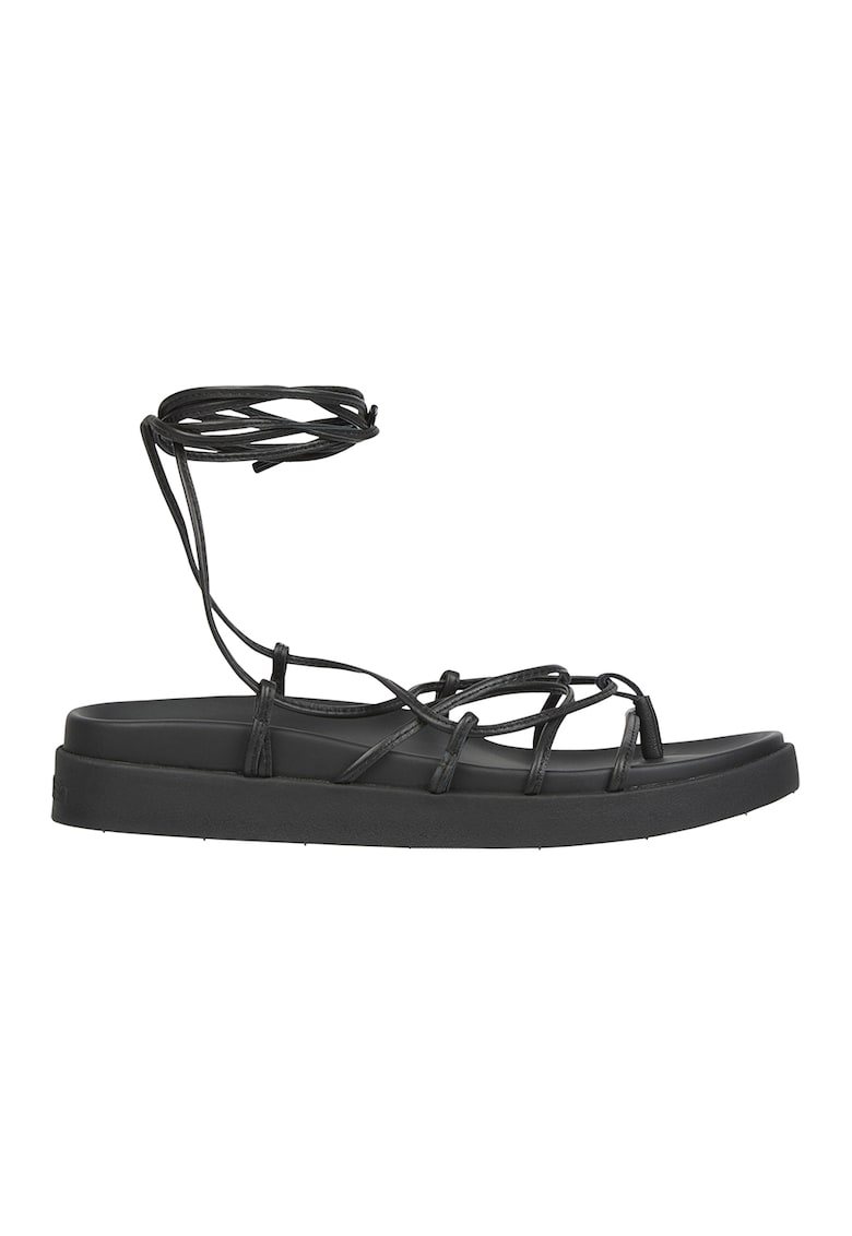 Sandale de piele cu bareta infasurbila 1 Sandale de piele cu bareta infasurbila