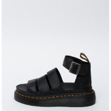 Sandale de piele cu bareta pe glezna Clarissa - Negru/Galben sofran