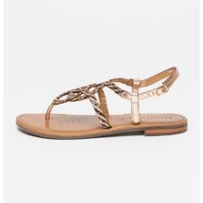 Sandale de piele cu bareta seaparatoare si barete impletite Sozy
