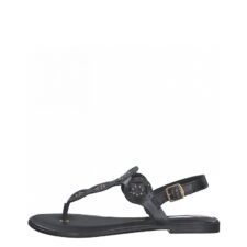 Sandale de piele cu bareta separatoare si decupaje